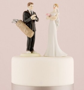 Cake topper sposi golf