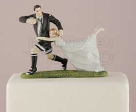 Cake topper sposi rugby