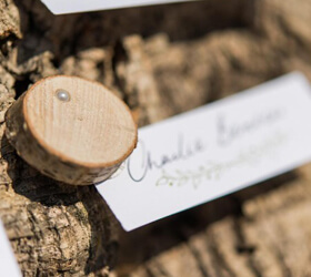 dischetti segnaposto in legno di betulla