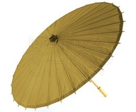 Ombrello parasole oro vintage in carta e bamboo