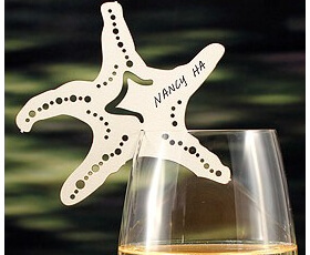 Segnaposto per bicchiere a forma di stella marina 24 pezzi