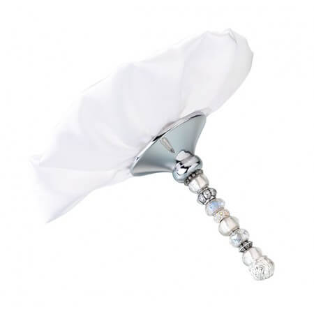 Supporto bouquet perle e bianco