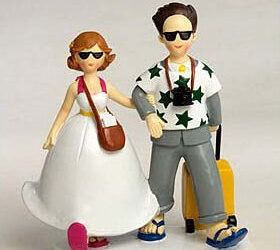 cake topper sposi in vacanza