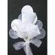 Bomboniera tris di rose portaconfetti bianco 12 pezzi