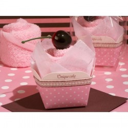 Asciugamano a forma di cupcake di colore rosa