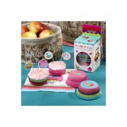 Pirottini cupcake colorati 100 pezzi
