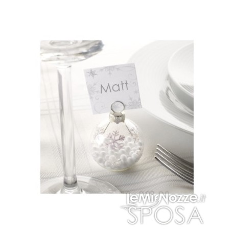 Segnaposto Natalizio Per Matrimonio.Segnaposto Palla Di Natale 6 Pezzi Lemienozze Shop