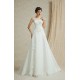 Abito da sposa classico con coprispalle staccabile Mod. Maria Amelia