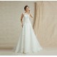 Abito da sposa classico con coprispalle staccabile Mod. Maria Amelia