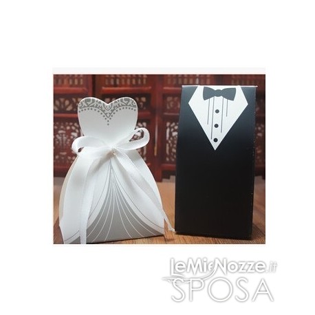 Sacchetti portaconfetti sposa e sposo - LeMieNozze SHOP