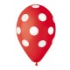 Palloncini in lattice rosso a pois 100 pezzi 