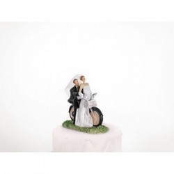 Cake Topper sposi in bicicletta