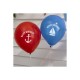 Palloncini decorativi per compleanno rosso e blu 8 pezzi