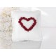 Cuscino porta fedi con cuore rosso