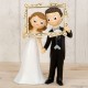 Cake topper sposini nella cornice