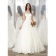 Abito da sposa classico con coprispalle rimovibile Mod. Adina