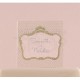 Cake topper trasparente con cornice vintage personalizzato