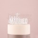 Cake Topper "Just Married" bianco