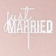 Cake Topper "Just Married" bianco