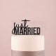 Cake Topper "Just Married" nero