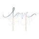 Cake topper Love argento