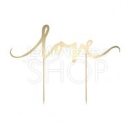 Cake topper Love oro