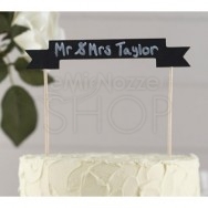 Cake topper festone a forma di lavagna