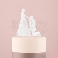 Cake Topper "Silhouette" bianco