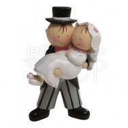 Cake topper sposa in braccio allo sposo