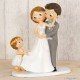 Cake topper sposi con bimba