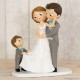 Cake topper sposi con bimbo