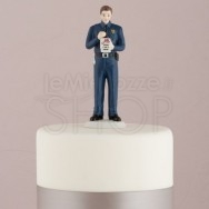 Cake topper sposo poliziotto