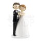 Cake topper sposi abbracciati con brindisi