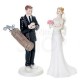 Cake topper sposi con sacca da golf