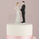 Cake topper sposi con sposa in dolce attesa