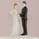 Cake topper sposi con sposa in dolce attesa