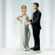 Cake topper sposi con sposa in dolce attesa