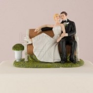 Cake topper panchina d'amore