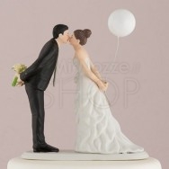 Cake topper bacio sposi con palloncino