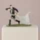 Cake topper sposi che giocano a rugby