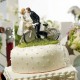 Cake topper con sposi in bicicletta