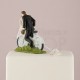 Cake topper con sposi in bicicletta