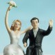 Cake topper sposi in macchina