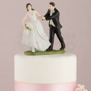 Cake topper sposini di corsa 