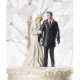 Cake topper con sposi in inverno