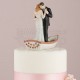 Cake topper con sposi in barca