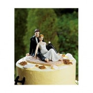 Cake topper sposi sulla spiaggia