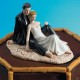 Cake topper sposi sulla spiaggia