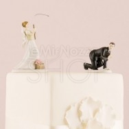 Cake topper sposi con sposo all'amo