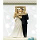 Cake topper con sposi nella cornice